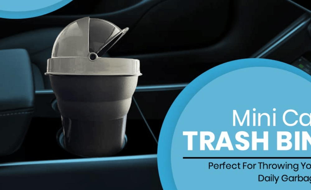 Plastic Manual-Lift Mini Trash Car Dustbin (Small)