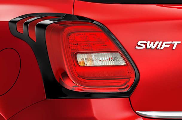 TAIL LIGHT COVER MARUTI SUZUKI SWIFT 2018-2021 (GLOSSY BLACK) (SET OF 2PCS)