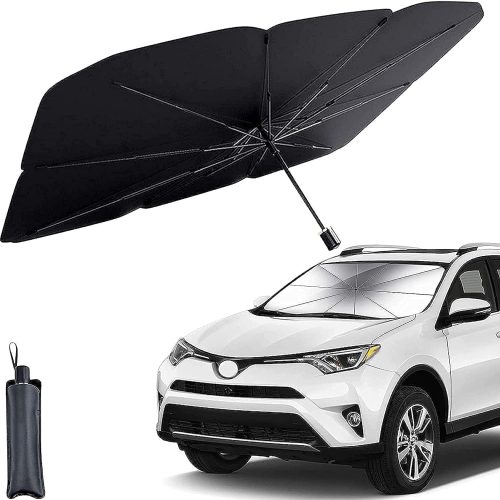 Car Sunshade Windshield Cover, Umbrella Windshield Sunshade for Car Front Window Sun Protection & Heat Insulation Foldable Sunshade, Full Cover Sunshade for Most Vehicles