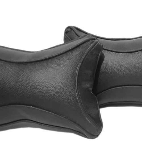 Car Seat Neck Rest Cushion Pillow (Set of 2)  (27x08x17 CM) Black